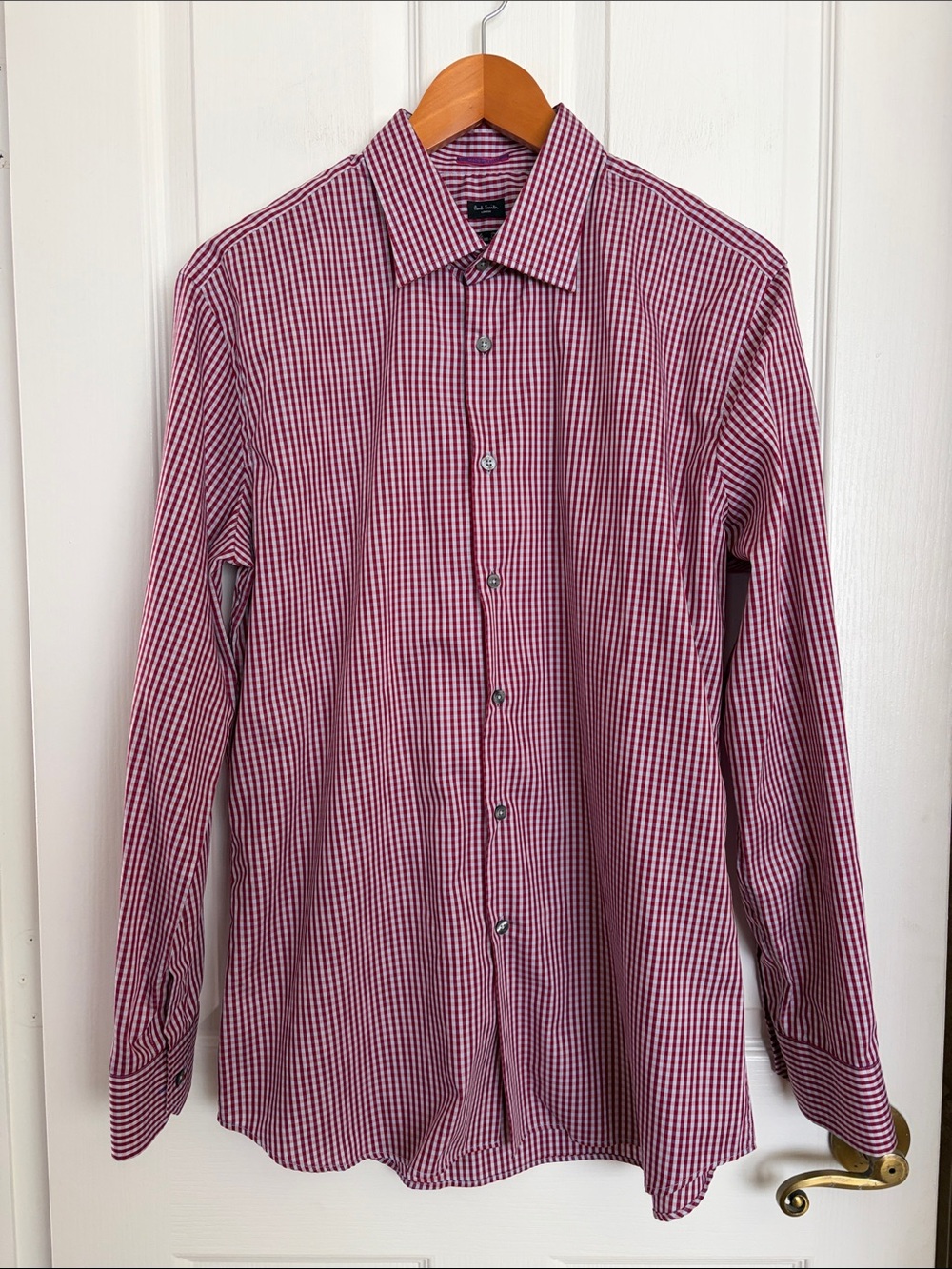 Paul Smith London Pink & Light Blue Gingham Dress Shirt